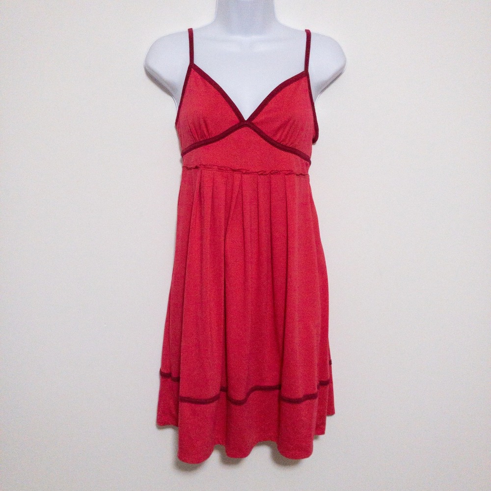 American Eagle Y2K Babydoll Dress Womens Small Pink Sundress Preppy Vacation